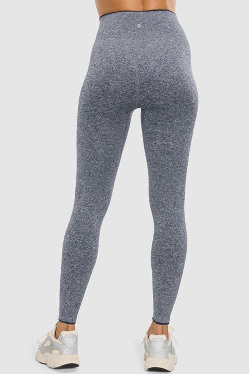 Peloton Melange Micro Rib Seamless Legging In Blue