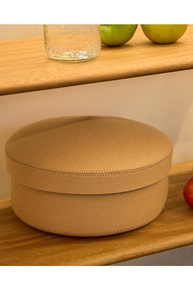 Merino Wool Medium Bin w/ Lid, Alternate, color, Latte
