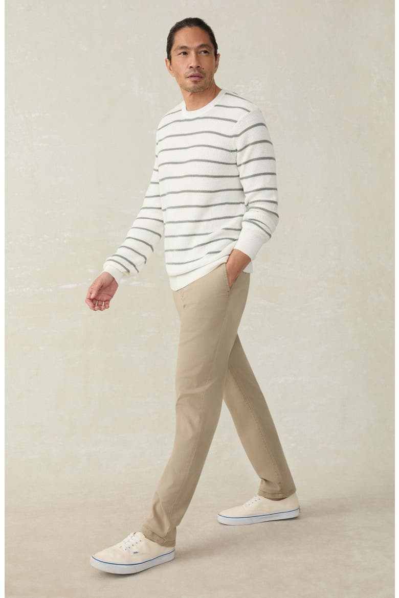 Sunwashed Stripe Organic Cotton Sweater, Alternate, color, WHITE SAGE STRIPE