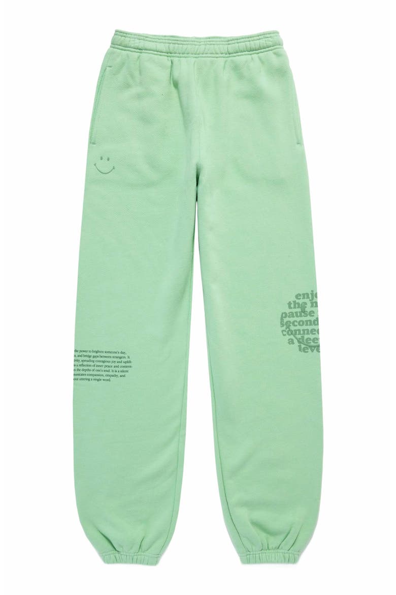 Smiley Connections Sweatpants, Main, color, GREEN