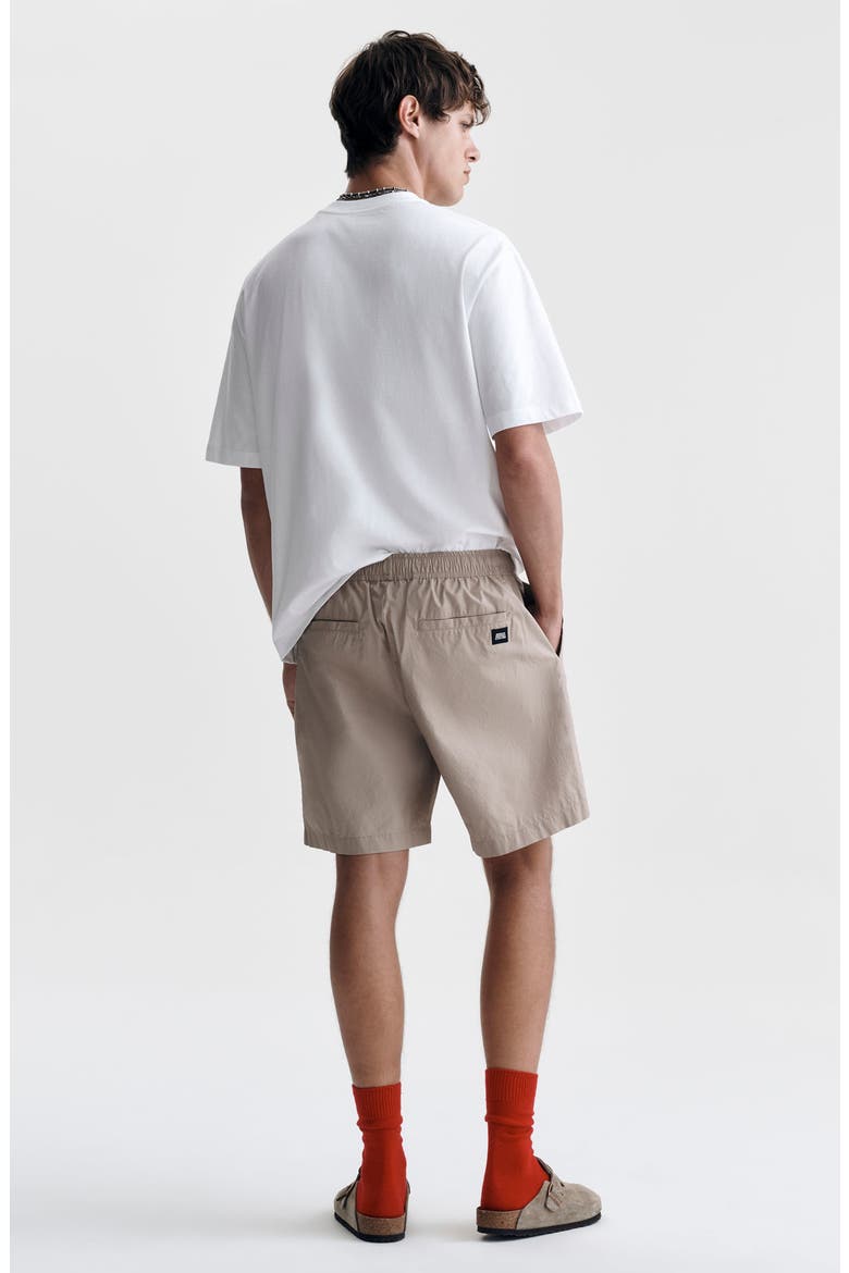 Loose Fit Cotton Elastic Waist Shorts, Alternate, color, SHITAKE