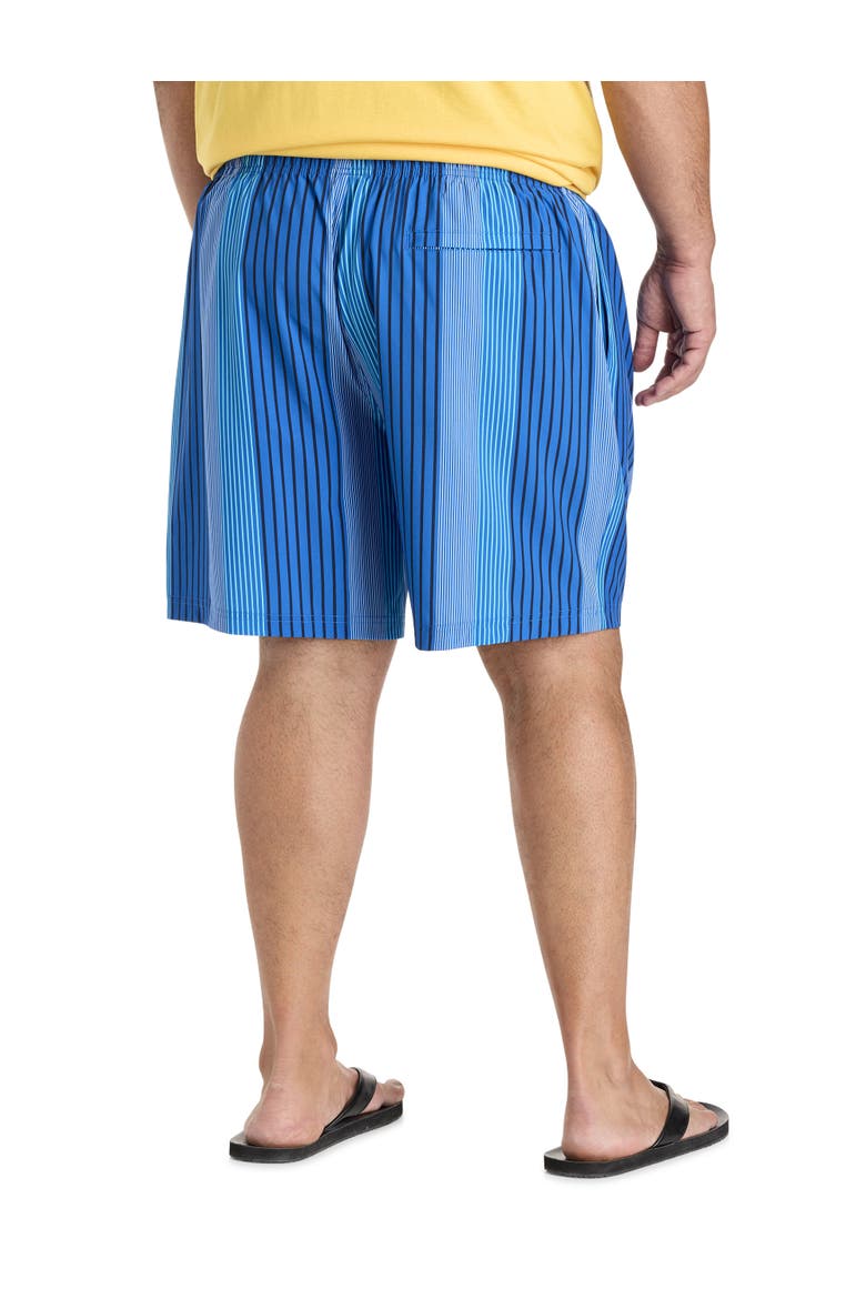 Big & Tall Vertical Stripe Swim Trunks, Alternate, color, OLYMPICBLU