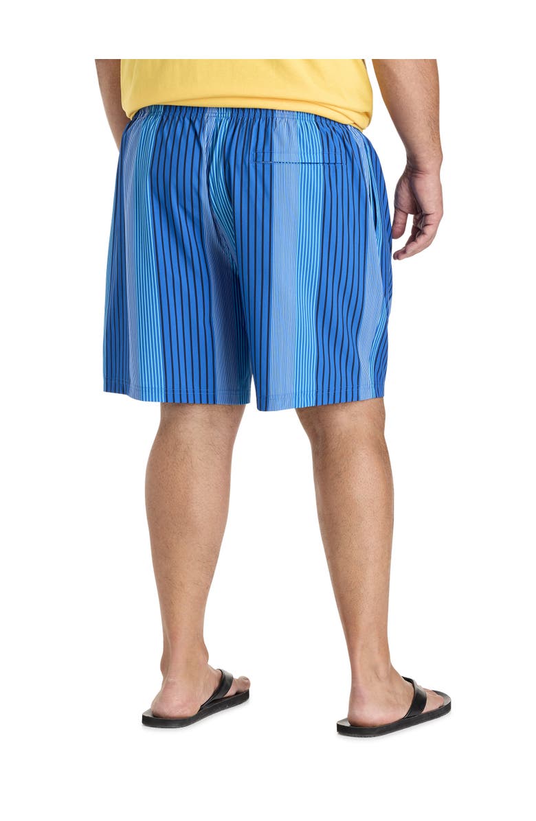 Nautica Big & Tall Vertical Stripe Swim Trunks, Alternate, color, Olympicblu