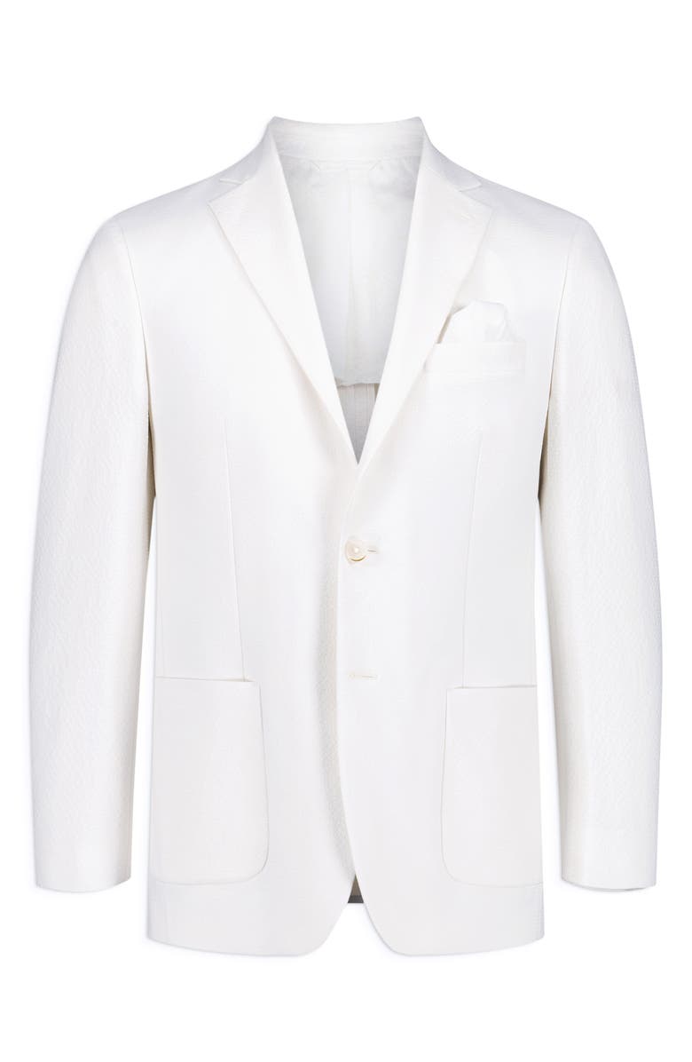 Robert Graham Harston Tailored Fit White Seersucker Sport Coat, Alternate, color, 