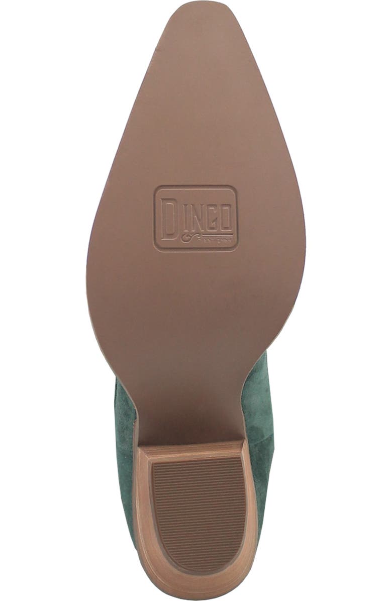 Dingo Wild Child Fringe Knee High Western Boot, Alternate, color, Green