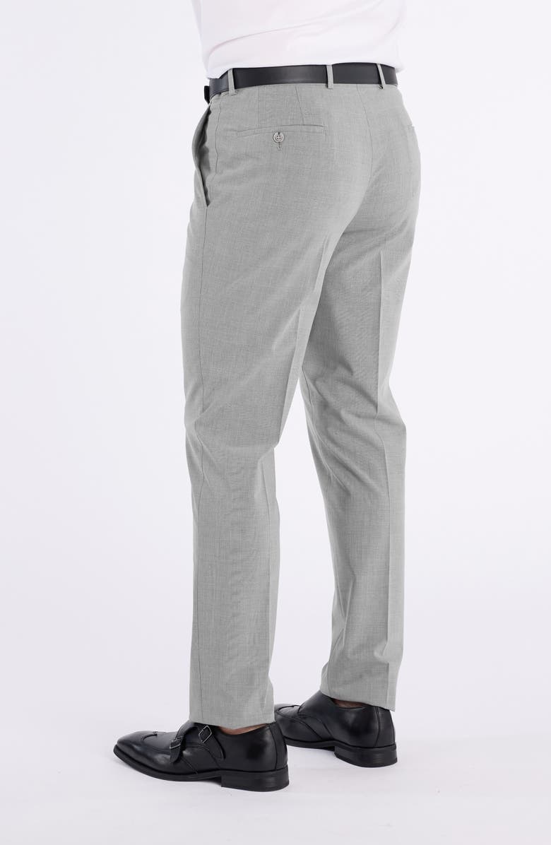 SAVILE ROW CO Light Grey Plaid Suit, Alternate, color, Grey