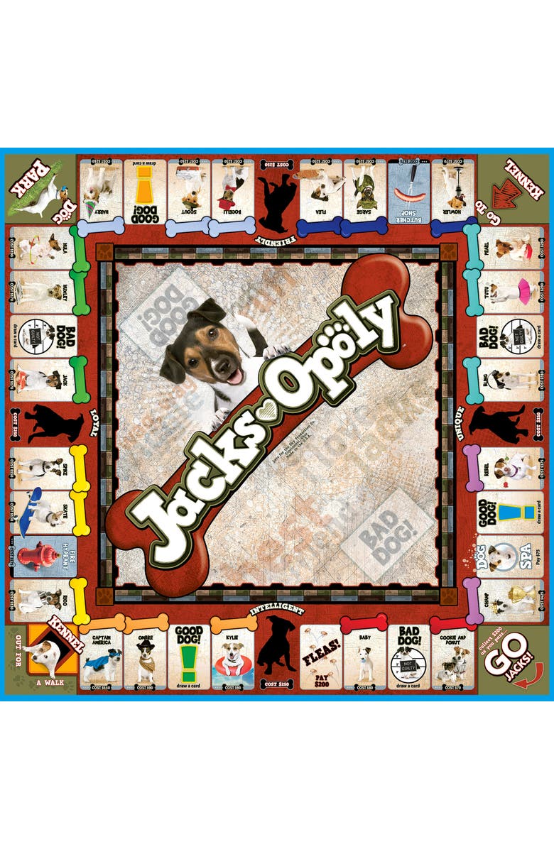 Late for the Sky Jacks Opoly Dog Themed Family Board Game, Ages 8+, Alternate, color, Multicolored