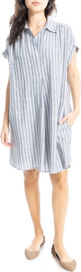 Collared Pinstripe Dress