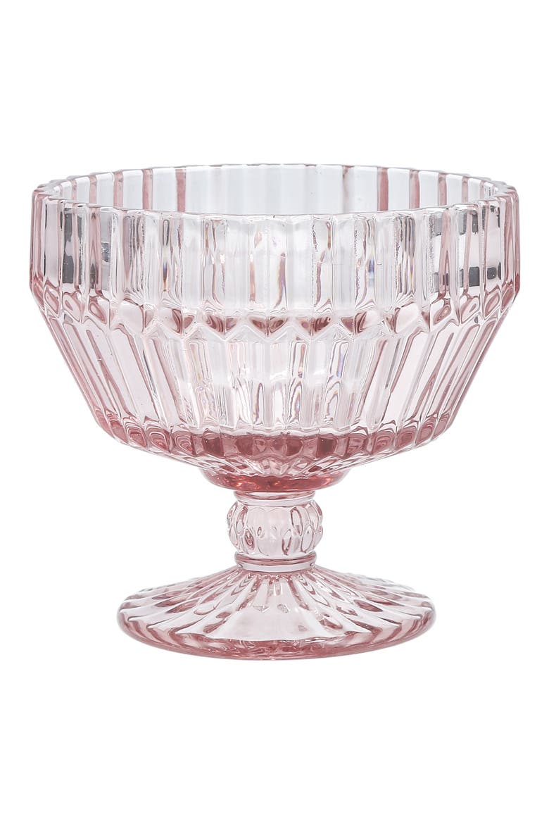 Archie Set of 6 Pink Footed Dessert Bowls, Main, color, PINK