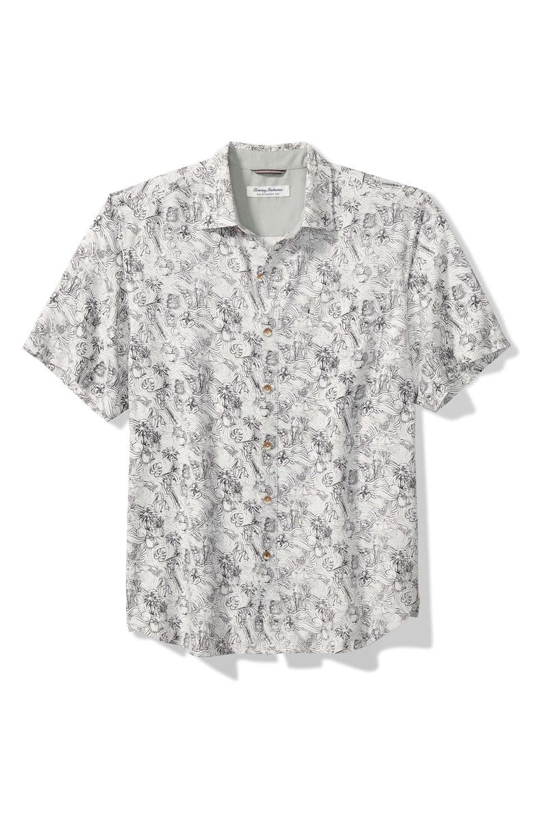 Tommy Bahama Veracruz Cay Hidden Paradise Short Sleeve Button-Up Shirt, Main, color,