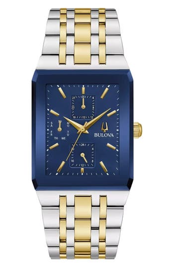 Bulova Quadra Two-tone Bracelet Watch, 30mm