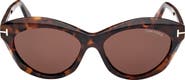 TOM FORD Toni 55mm Oval Sunglasses