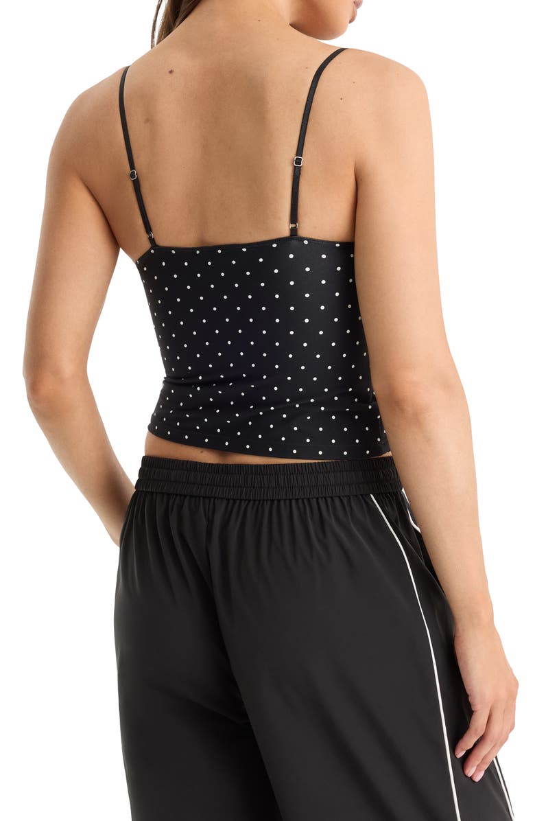 Good American The Weightless Sculpting Modern Tank, Alternate, color, Mini Dot Black