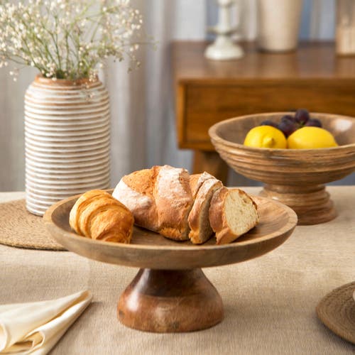 Mela Artisans Sienna Mangowood Pedestal Stand
