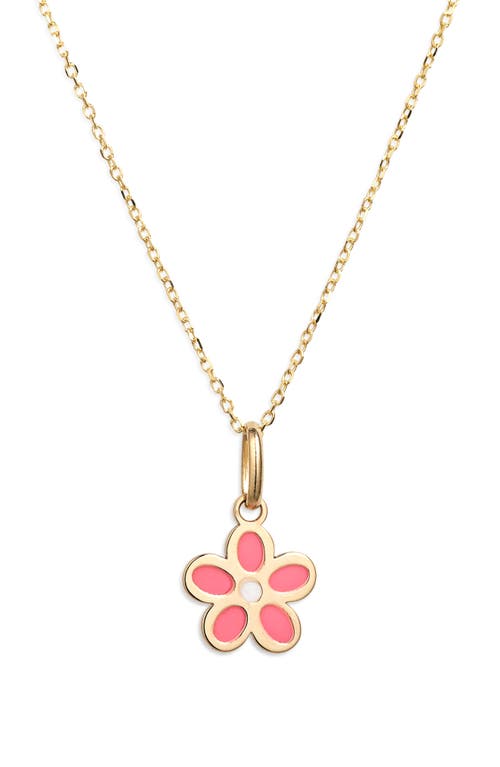 Bony Levy 14K Enamel Flower Pendant Necklace in 14K Yellow Gold  product