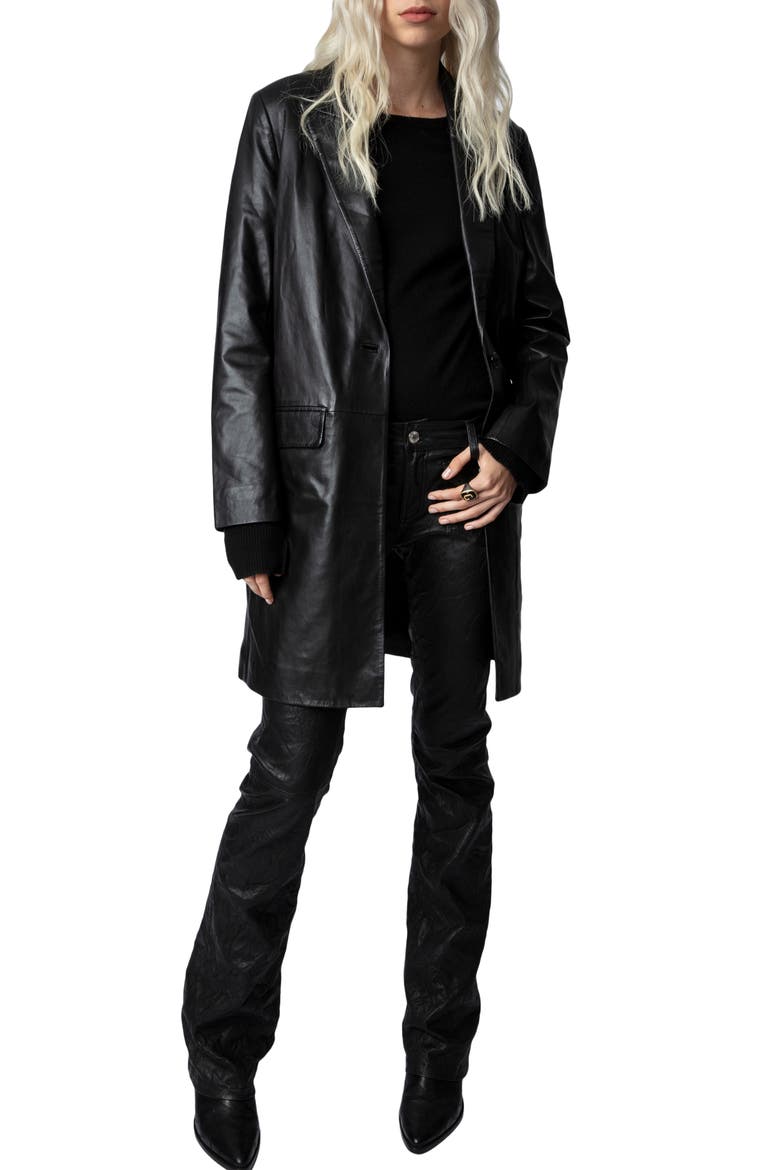 Monarque Smooth Jacket, Alternate, color, NOIR