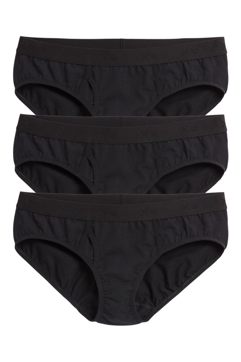 Iconic 3-Pack Briefs, Main, color, BLACK