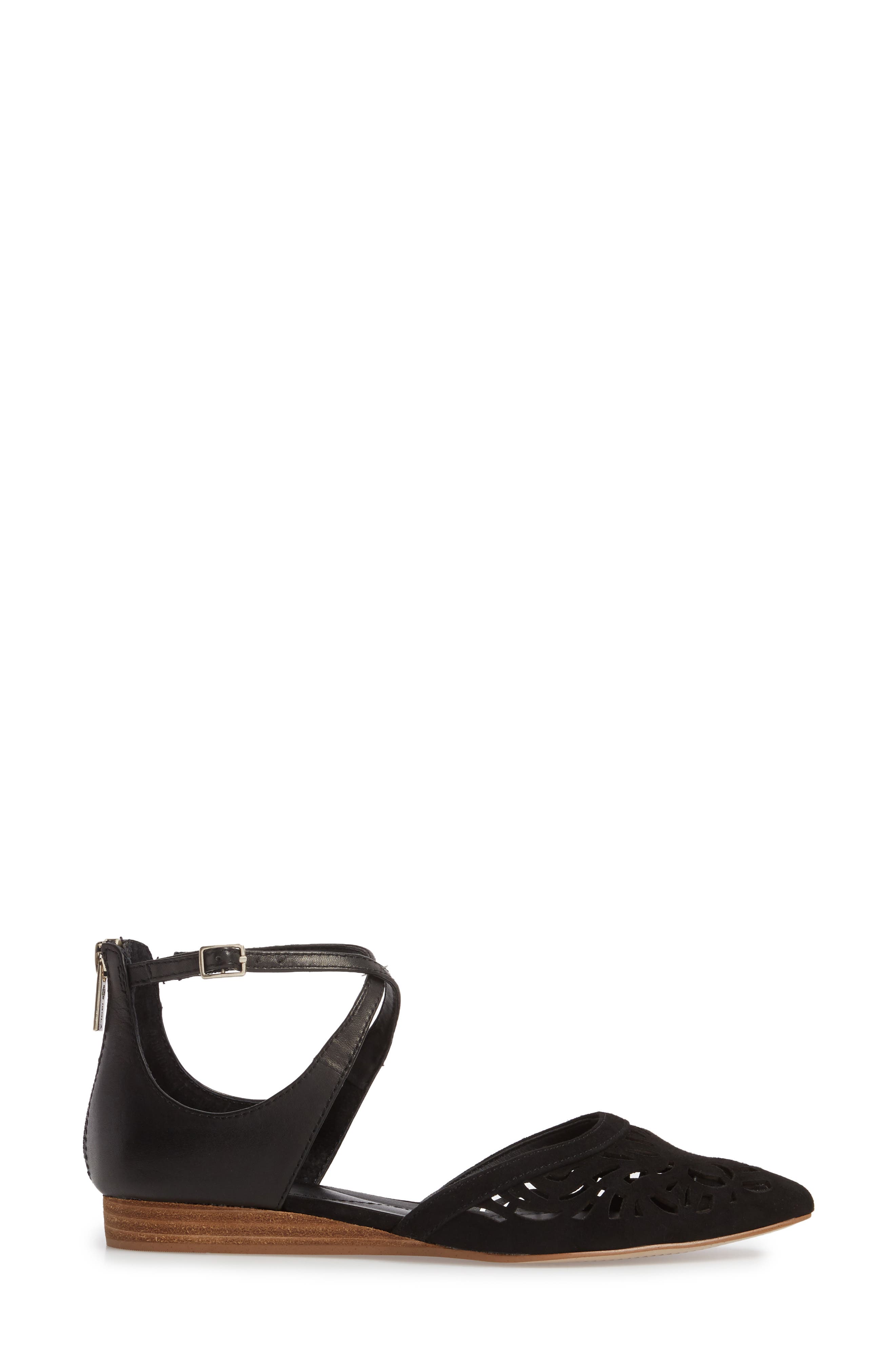 Carina Ankle Strap Sandal, Alternate, color, BLACK SUEDE