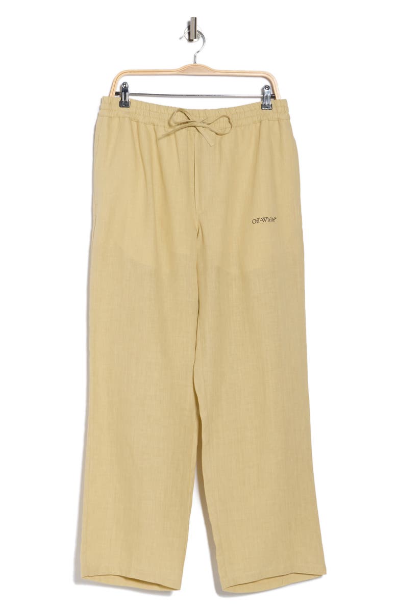 Off-White Staffers Linen Pants, Alternate, color, Linen Beige Pants