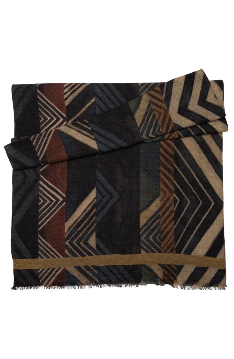 Elizabetta Corvara - Wool Scarf, Alternate, color, Charcoal