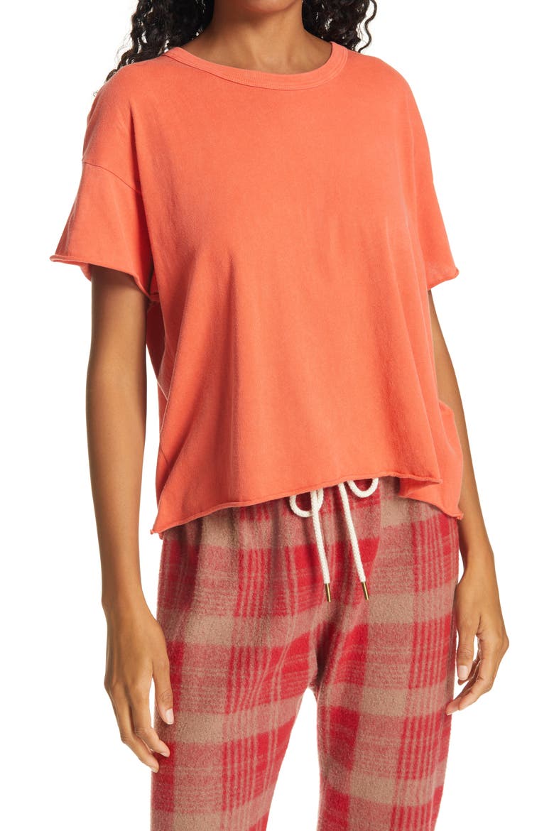 The Crop Tee, Main, color, BARN RED