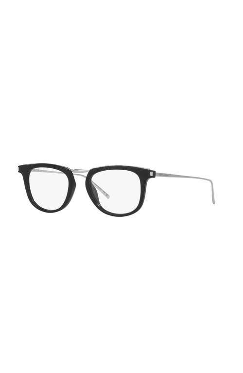 Saint Laurent 50mm Round Optical Glasses In Black