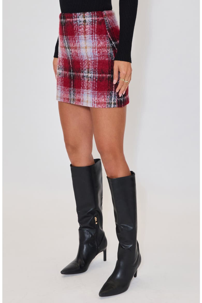 Margaret Plaid Miniskirt, Alternate, color, BURGUNDY MULTI