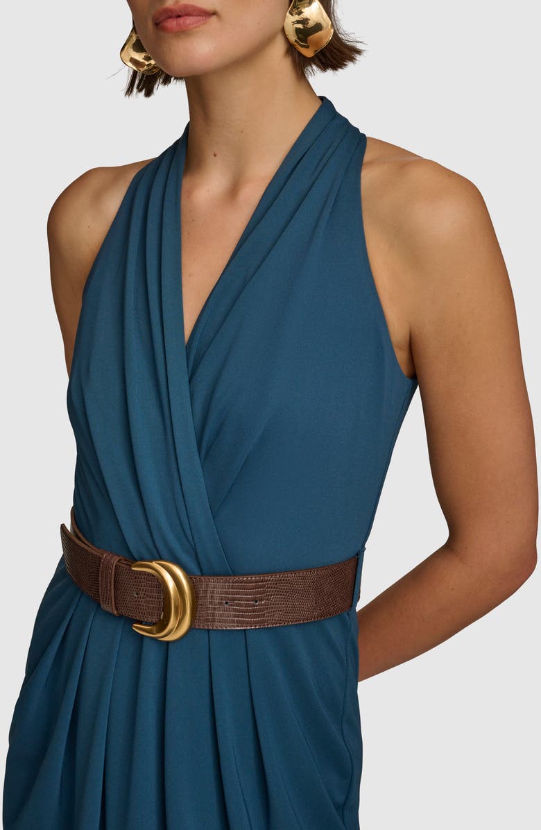 Donna Karan New York Belted Sleeveless Midi Dress, Alternate, color, 