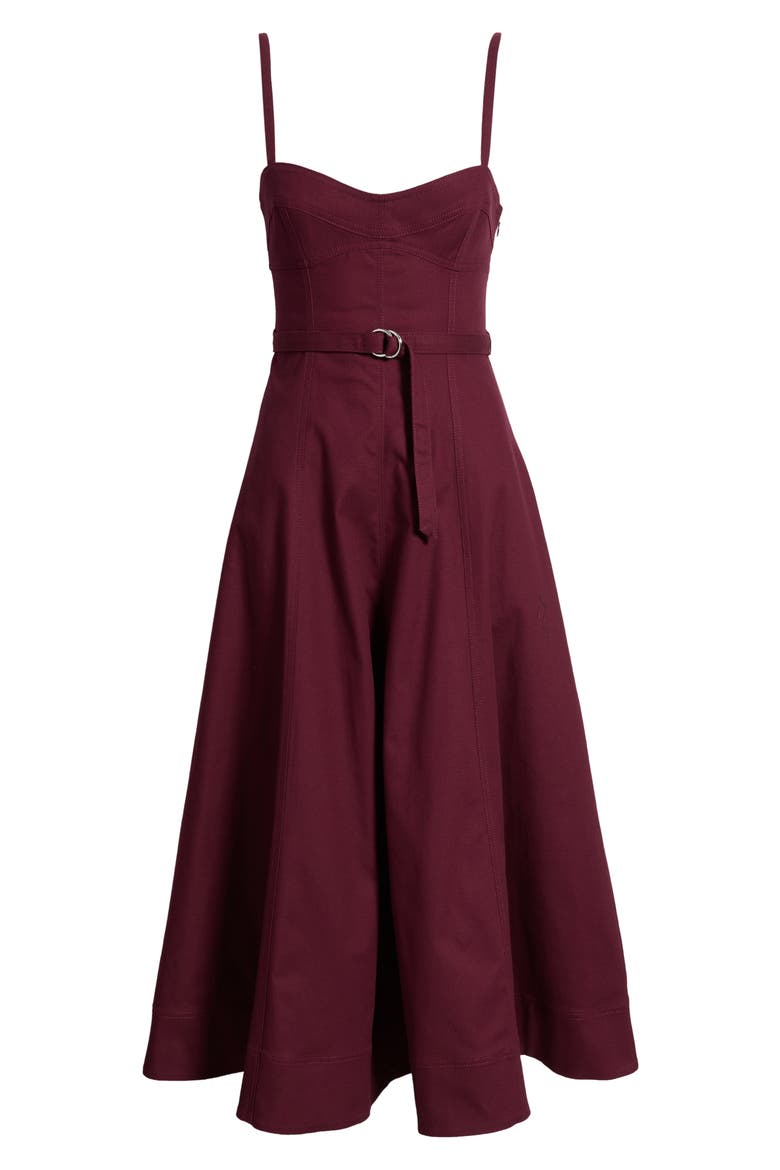 Fiona Cotton Blend Dress, Alternate, color, WINDSOR WINE