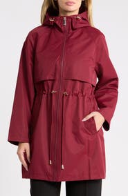 Kate Spade New York Magic Print Hooded Water Resistant Raincoat