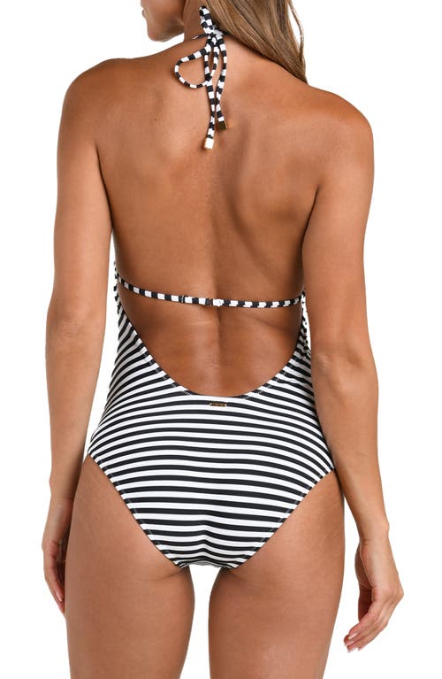 L'agence Leila Voyage Halter Neck One Piece Swimsuit In Black