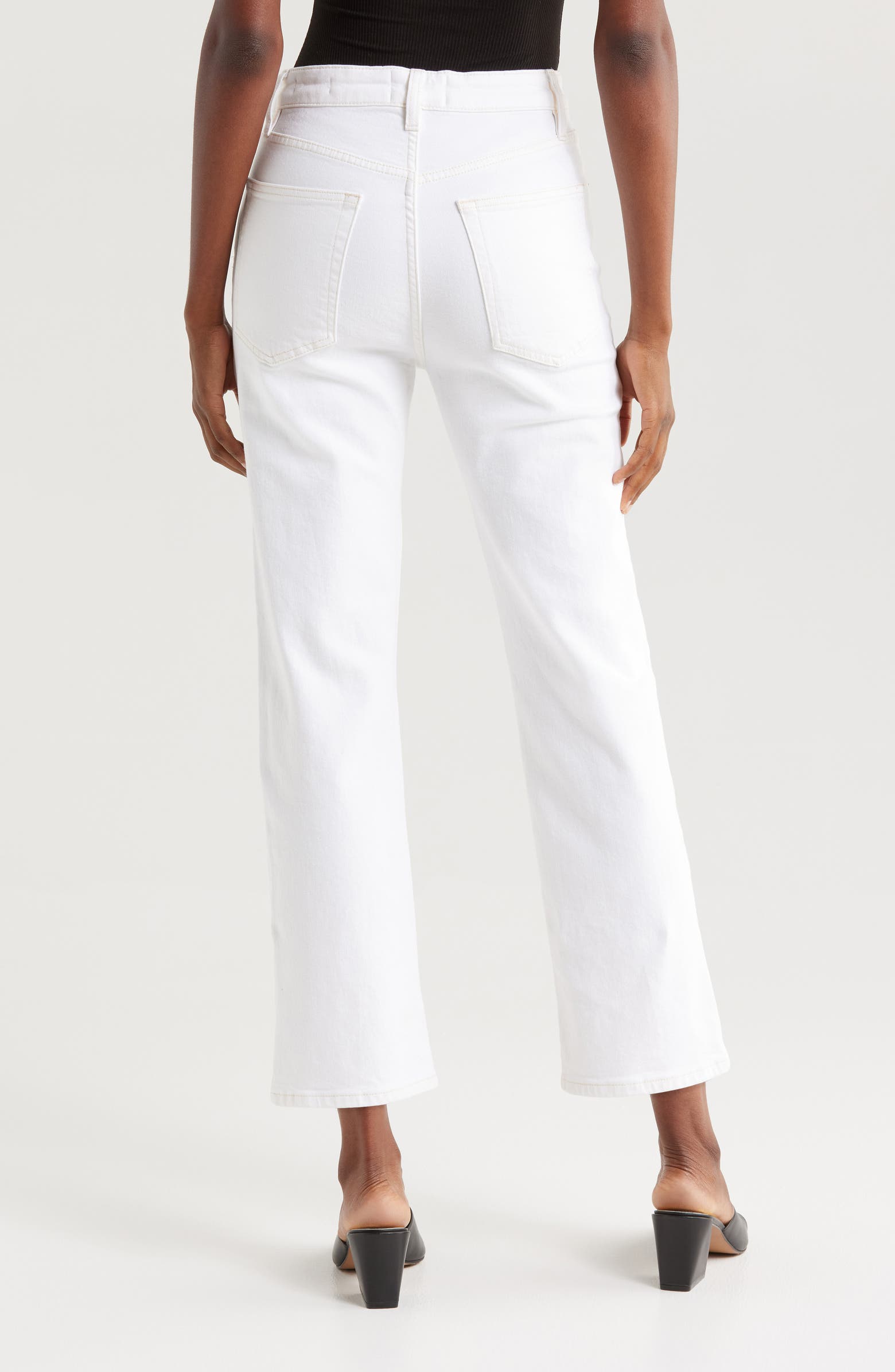 FRAME The Ruler High Waist Crop Straight Leg Jeans | Nordstromrack