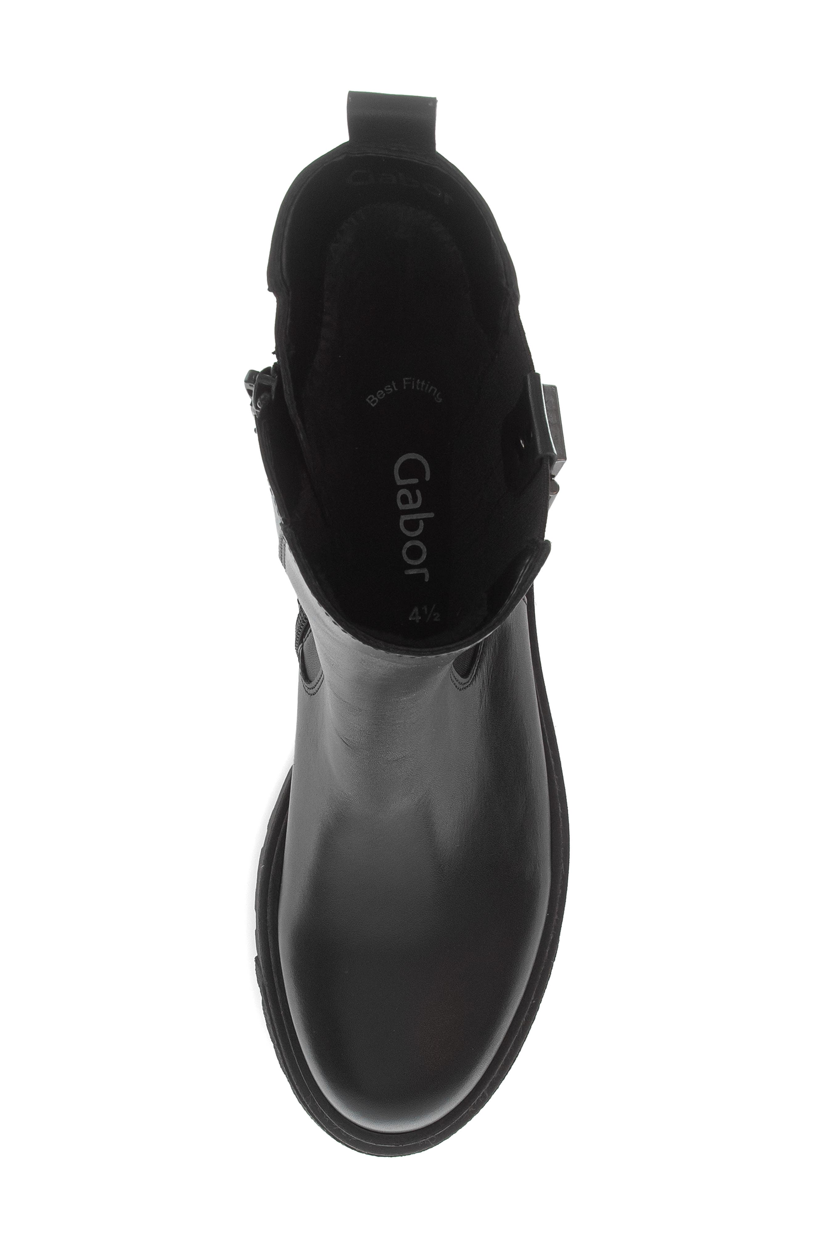 Gabor Lug Bootie, Alternate, color, Black