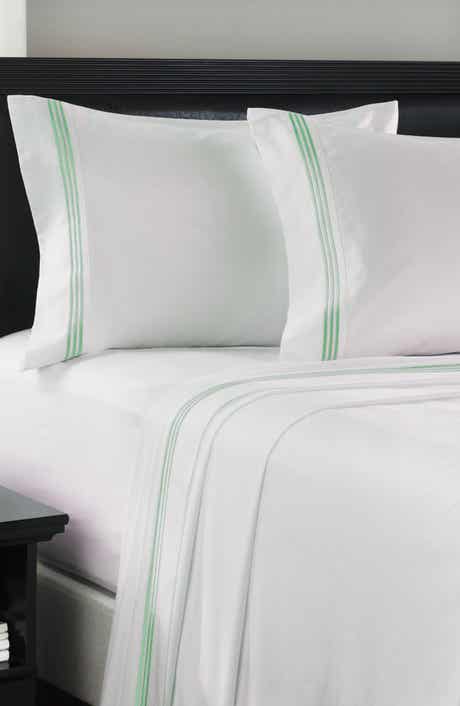 Luxury Home Embroidered Line 4-Piece Sheet Set