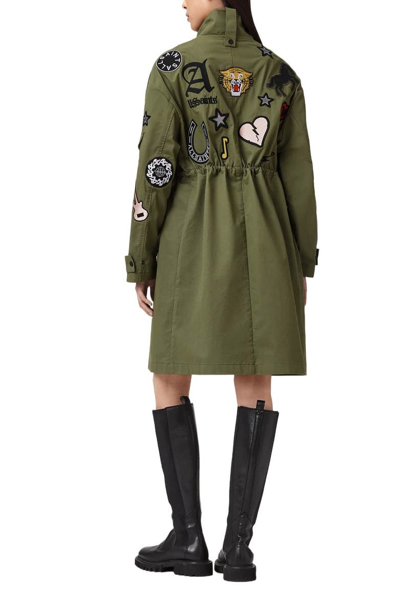 Aria Patch Parka, Alternate, color, KHAKI GREEN