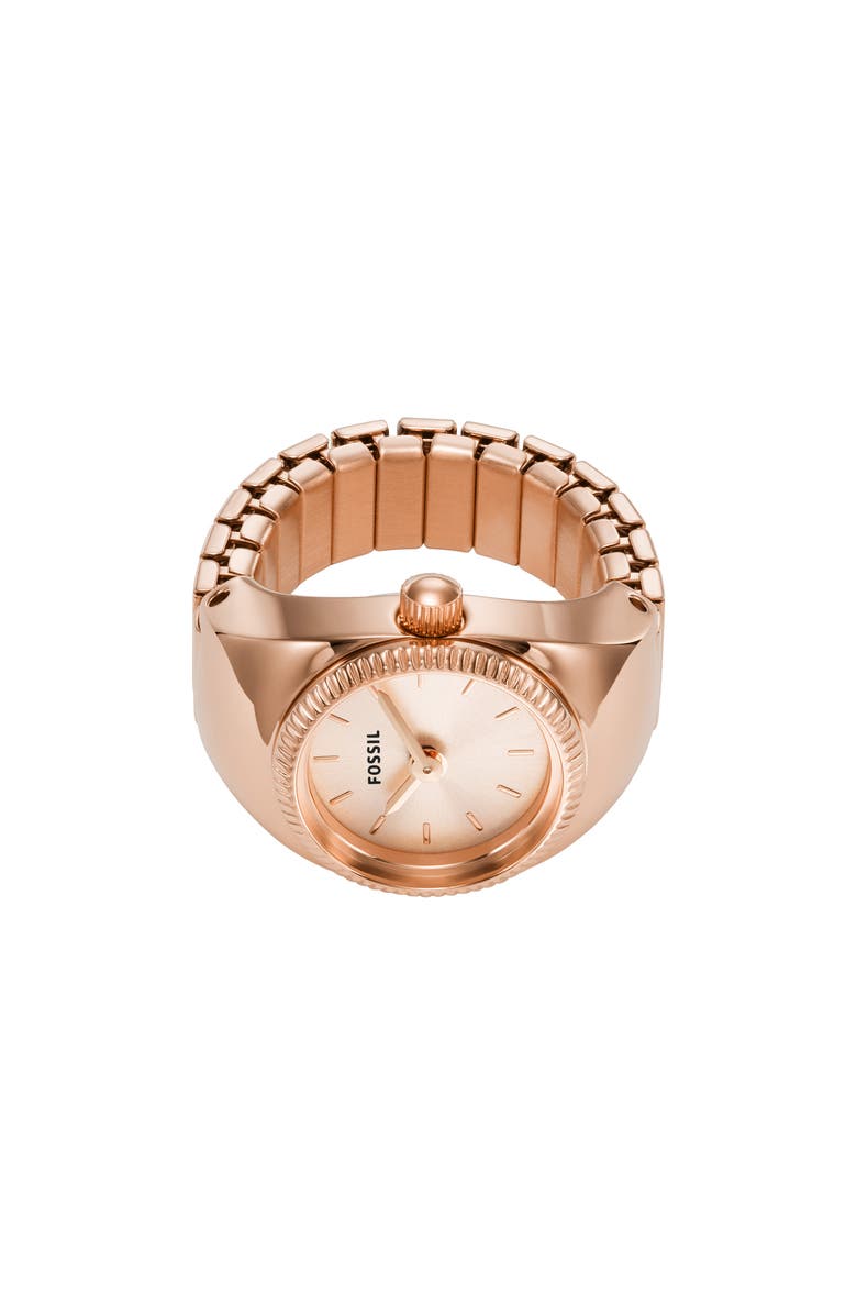 Fossil Ring Watch, 15mm, Alternate, color, Rose Gold