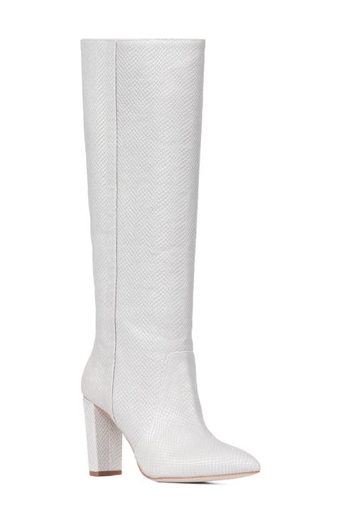 Carmen Snakeskin Embossed Tall Boot