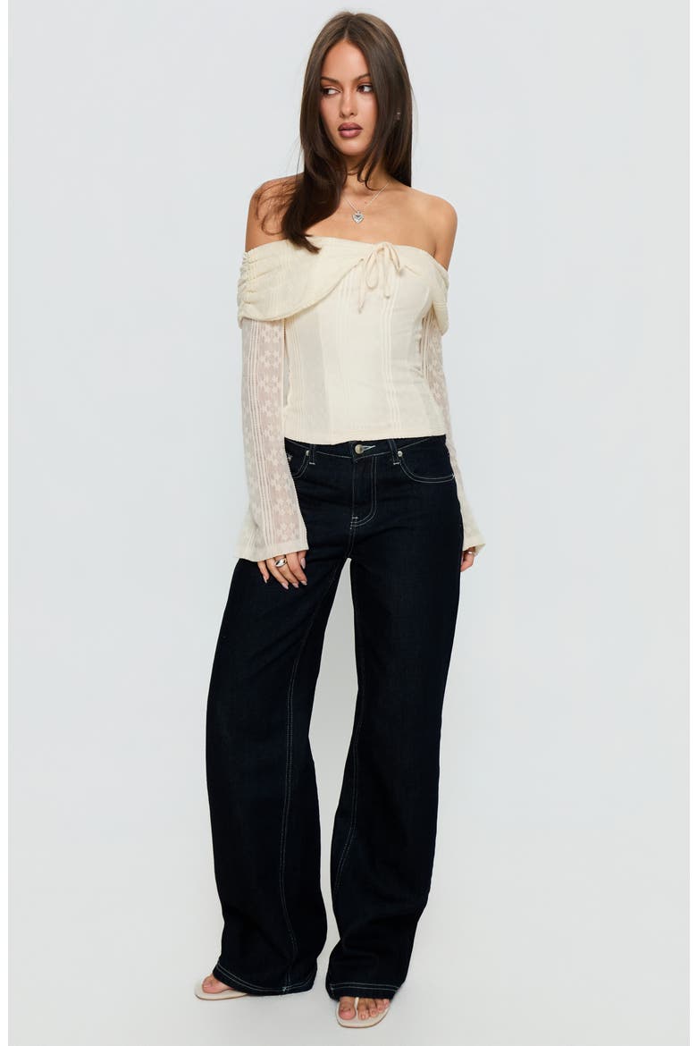 Colettie Off the Shoulder Top, Alternate, color, CREAM