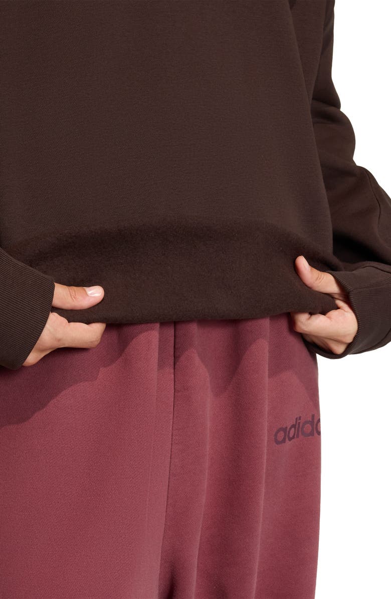 adidas Originals Essentials Oversize Crewneck Sweatshirt, Alternate, color, Aurora Coffee