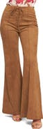 FLYING TOMATO Faux Suede Bell Bottom Pants