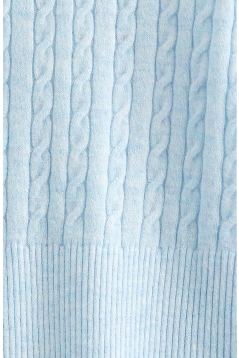 Cable Knit Zip Front Hoodie, Alternate, color, BLUE DIAMOND
