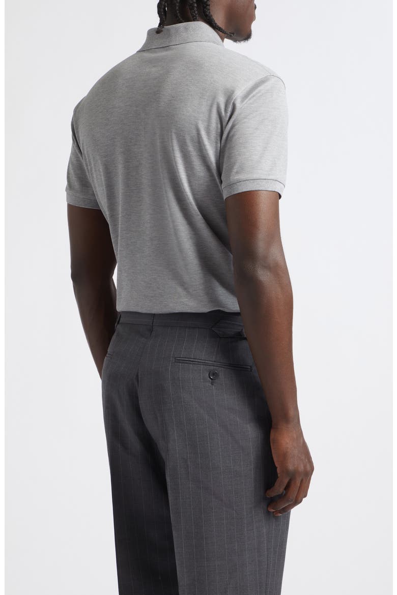 Embroidered Logo Cotton Piqué Polo, Alternate, color, GREY