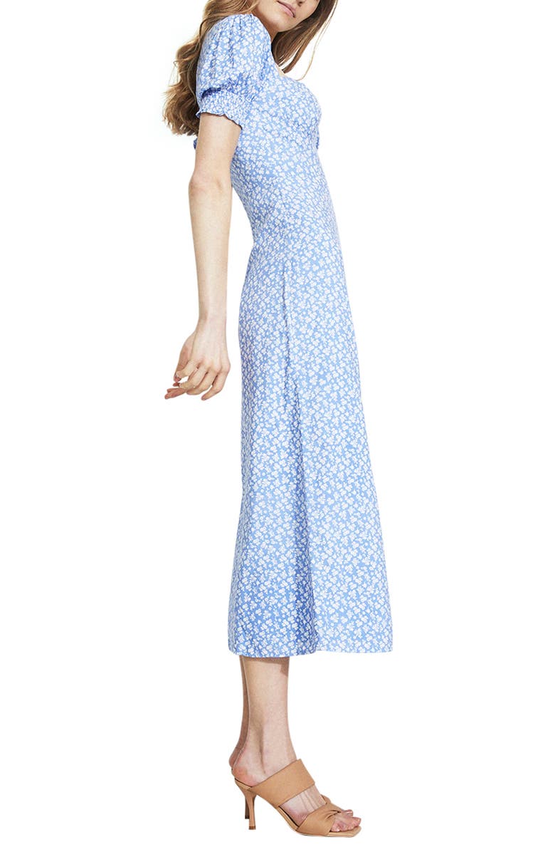 Bardot Floral Midi Dress, Alternate, color, 