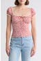 Lace Trim Cap Sleeve Top