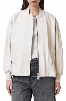 AllSaints Sofi Leather Bomber Jacket