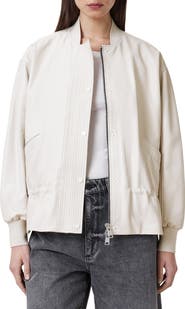 AllSaints Sofi Leather Bomber Jacket
