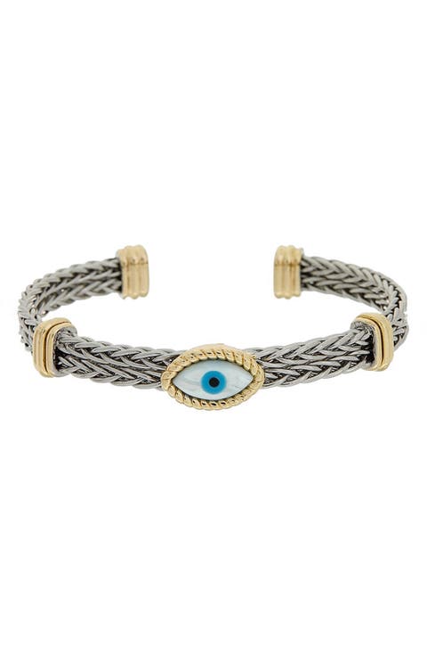 Evil Eye Enamel Cuff Bracelet