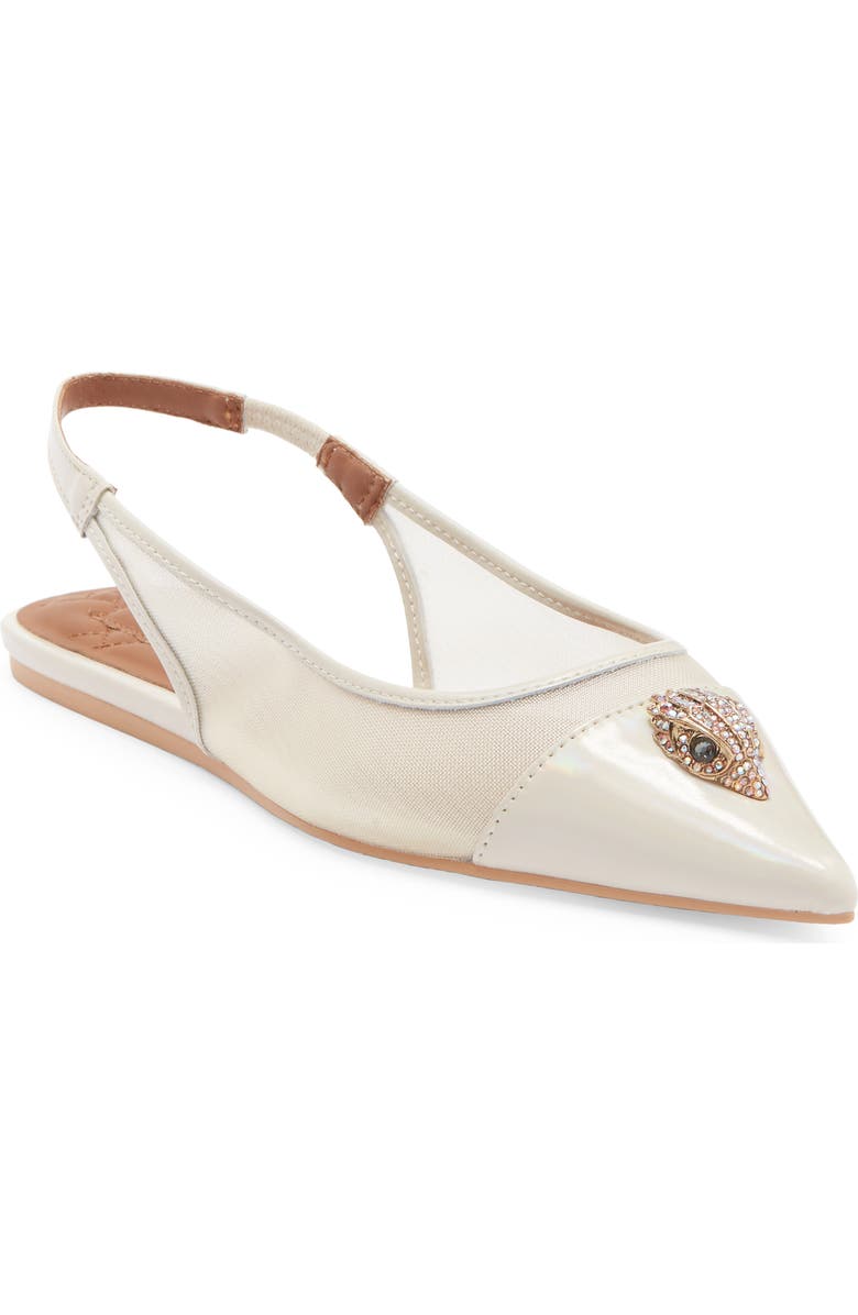 Kurt Geiger London Belgravia Slingback Flat, Main, color, Bone/ Comb