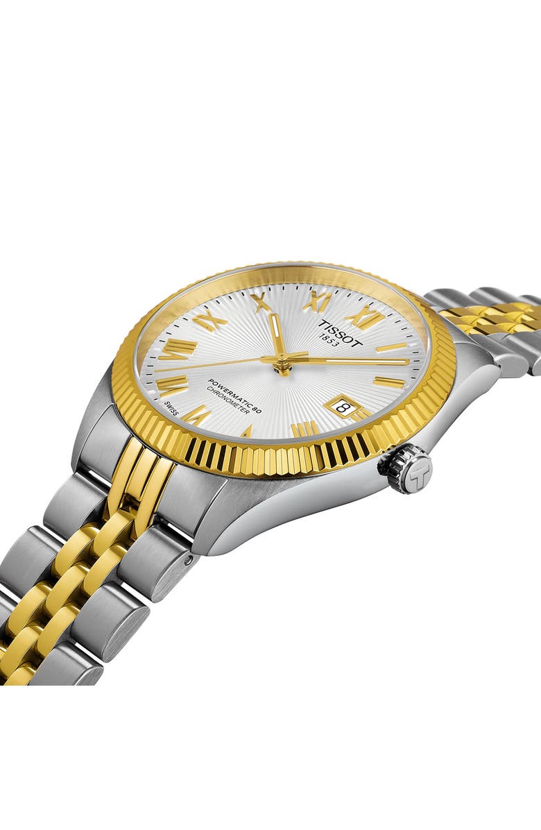 Tissot Ballade Powermatic 80 COSC Bracelet Watch, 39mm, Alternate, color, Silver