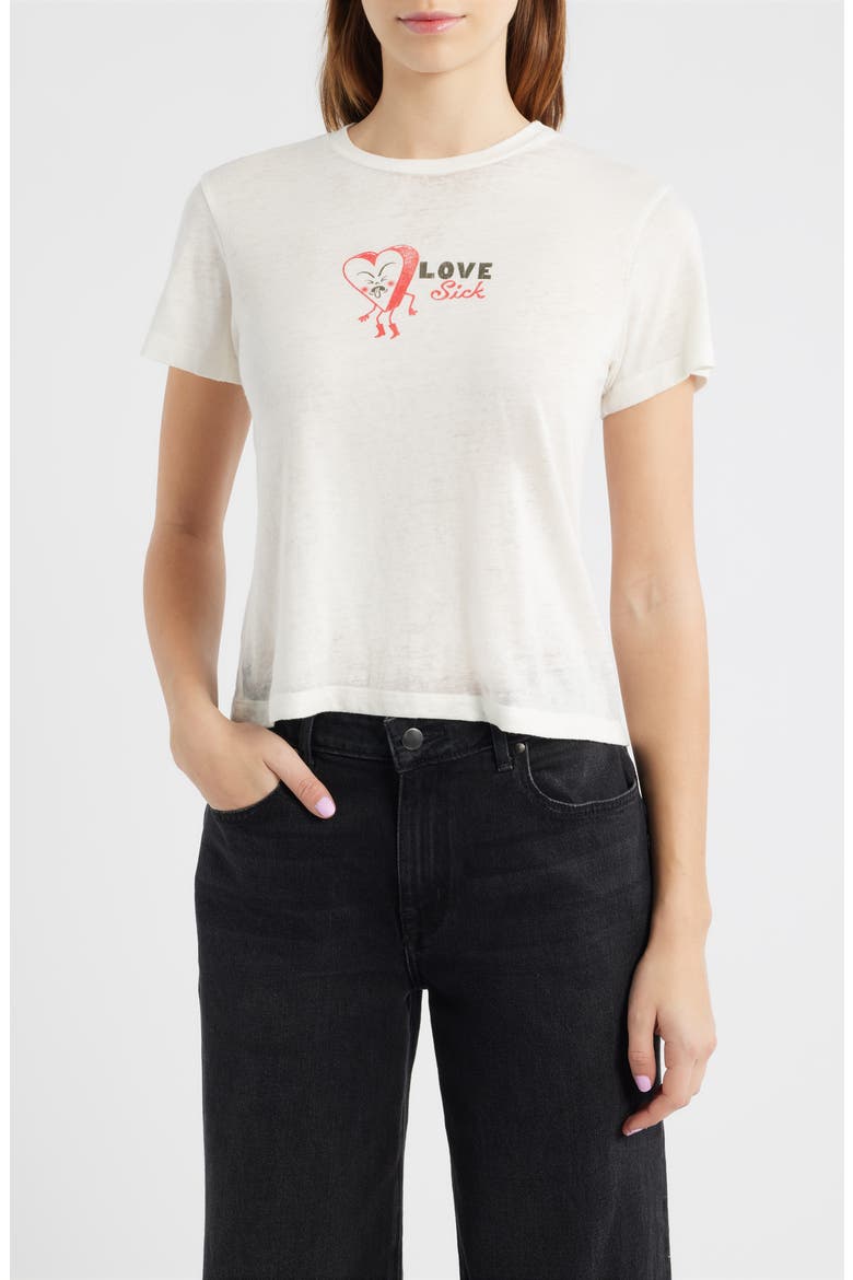 Love Sick Cotton Blend Graphic T-Shirt, Main, color, VINTAGE WHITE